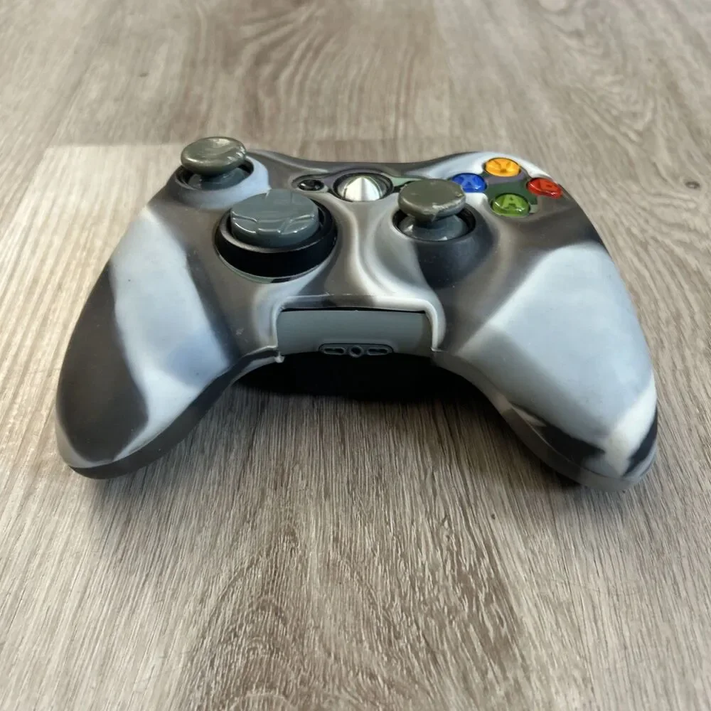 Microsoft Xbox 360 Wireless Controller Black Tested Works NO Battery Cover READ